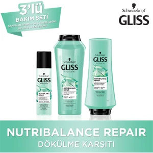 Gliss Nutri Balance 500 Ml + Saç Kremi 360 Ml + Sıvı Saç Kremi 200 Ml