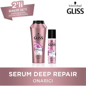 Serum Deep Repair Şampuan  500 Ml + Serum Deep Repair Şampuan Sıvı Saç Kremi 200 Ml