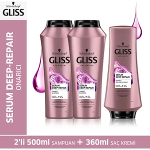 Serum Deep Repair Şampuan 500 Ml X 2 Adet + Saç Kremi 360 Ml