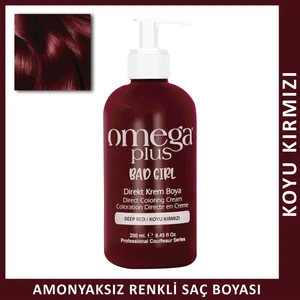 Omega Plus Bad Girl Deep Red Amonyaksız Renkli Saç Boyası 250 ml
