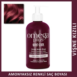 Omega Plus Bad Girl Vişne Kızılı Amonyaksız Renkli Saç Boyası 250 ml