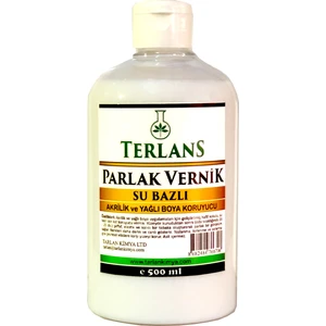 Terlans Su Bazlı Parlak Vernik Akrilik ve Yağlı Boya Koruyucu 500 ml