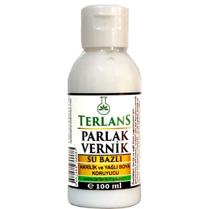 Terlans Su Bazlı Parlak Vernik 100 ml Akrilik ve Yağlı Boya Ahşap Koruyucu
