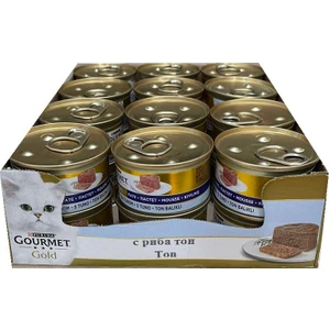Gourmet Gold Kıyılmış Ton Balıklı Kedi Yaş Mama 85 gr x 24 Ade