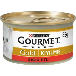 Gourmet Gold Kıyılmış Sığır Etli Konserve Kedi Maması 85 G x 24 Adet