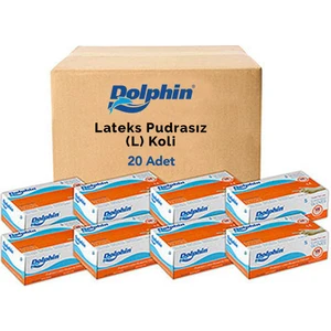Beyaz Lateks Eldiven Pudrasız (L) 20 PK x 100 Adet (Koli)