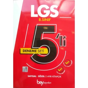 Bey Yayınları 8. Sınıf LGS 5 Deneme Seti (Ciltli)