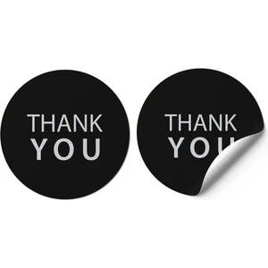 Gg Genç Girişimci Kuşe Sticker 5X5CM 50 Adet  Thank You
