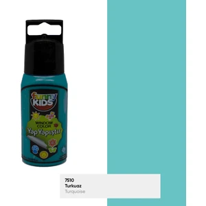 Funny Kids Yap Yapıştır Cam Boyası 7510 Turkuaz Renkli Yaratıcı Sanatsal Malzeme 60 cc