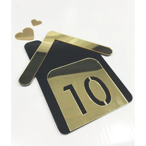 CK Tasarım Dekoratif Ev Temalı Daire Kapı Numarası Kapı Süsü