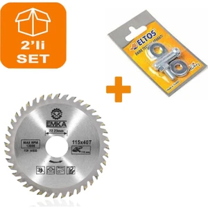 Emka Daire Testere Bıçağı Ahşap Kesme Testeresi 115 mm 40 Diş + Matkap Aparatı