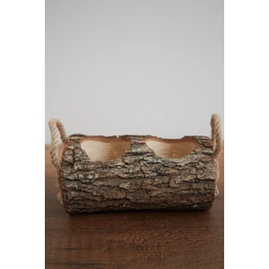 Ikili Ahşap Kütük Saksılık