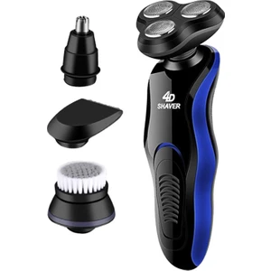 Erkekler Için Akülü Elektrikli Tıraş Makinesi Islak ve Kuru Yüz Razor Giyotin Groomer 4 1