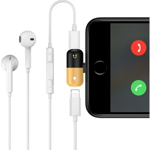 iPhone 7 8 x 11 Lightning Splitter 2 In 1 Şarj Kulaklık Çoklayıcı