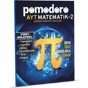 Pomodoro Eğitim Yayınları Pomodoro AYT Matematik-2 Konu Soru Süper Pratik Notlar