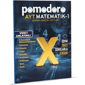 Pomodoro Eğitim Yayınları Pomodoro AYT Matematik-1 Konu Soru Süper Pratik Notlar