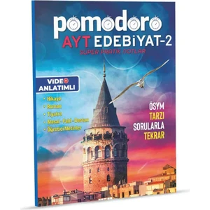 Pomodoro Eğitim Yayınları Pomodoro AYT Edebiyat-1 Konu Soru Süper Pratik Notlar
