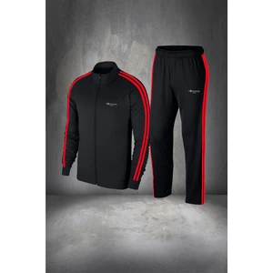 Poseidon Storm Büyük Beden Erkek Siyah Supra Penye Kumaş Her Mevsim Için Eşofman Takımı Seti (4xl- 10XL)