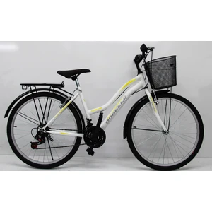 Beyaz Bisiklet 26 Jant 2650 Model 2650 Model Beyaz Sepetli Beyaz Sarı