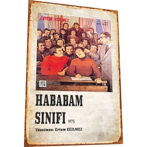Hayat Poster Hababam Sınıfı Ilk Film Yeşilçam Filmleri Retro Ahşap Poster 831