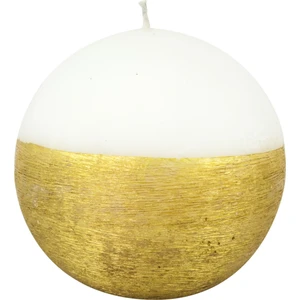 Altın Taramalı 8 cm Top Mum