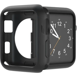 Apple Watch 7 41 mm Önü Açık Mat Silikon Kılıf - Siyah