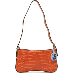 Turuncu Kalıp El Tutmalı Kroko Baget