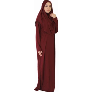 Zehranaz Namaz Elbisesi Bordo 3xl