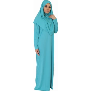 Zehranaz Namaz Elbisesi Cam Göbeği Mavisi S