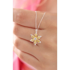 Bilsen Store 925 Ayar Gümüş Unutma Beni Çiçeği Kolye