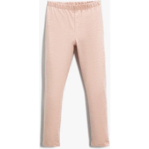 Basic Beli Lastikli Tayt Simli