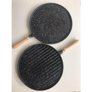 İST-654 Çift Taraflı Döküm Gözleme&ızgara Tavası 34 cm