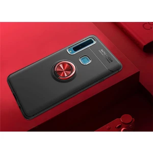 Galaxy A9 2018 Kılıf Htstore Zore Ravel Silikon-Siyah-Kırmızı