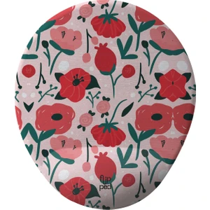 Red Flowers Bilek Destekli Mousepad