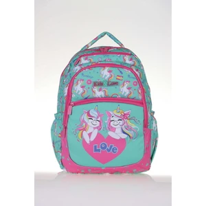 Kids  Love Design Mint Unicorn Okul Çantası 39X29X16 L5071