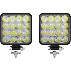 2 Adet 16 LED Off Road Işık Lamba Araç Aydınlatma Jeep Tekne