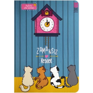 Think Book Thinkbook Zamansız Kediler Haftalık Plan Ajandası - Guguklu Saat 15X21,5