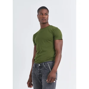 Bd Giyim Bd Straight Slim-Fit Likralı Tişört Haki