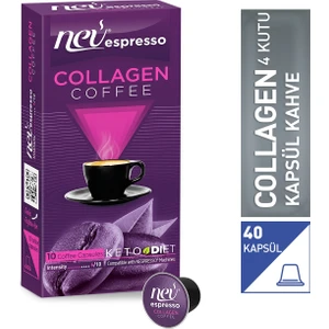 Nev Espresso Collagen Kapsül Kahve 4 x 10 Kapsül