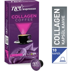Nev Espresso Collagen'li Kapsül Kahve Nespresso Uyumlu 10'lu