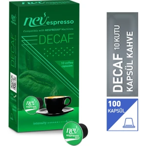 Nev Espresso Kafeinsiz Nespresso Uyumlu 10 x 10 Kapsül
