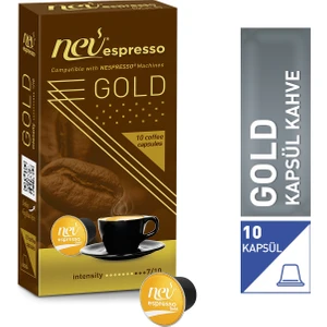 Nev Espresso Gold  Kapsül Kahve Espresso Uyumlu 10 Kapsül