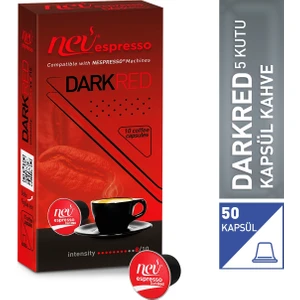 Nev Espresso Dark Red Kapsül Kahve Nespresso Uyumlu 50'li