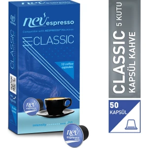 Nev Espresso Klasik Kapsül Kahve Nespresso Uyumlu 50'li