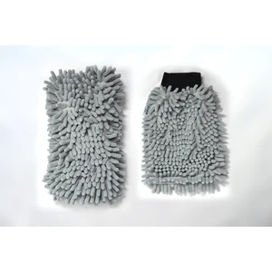 2'li Set Mikrofiber Şönil Oto Yıkama Süngeri ve Şönil Temizlik & Kurulama Eldiveni