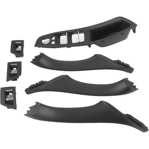 Bmw F10 5 Serisi 2011-2016 Siyah Renk Iç Kapı Kolu Tutamağı ve Cam Tuş Seti 7 Parça 51417225873