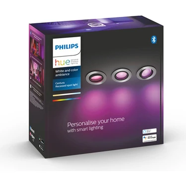 Philips Hue  WCA Centura Akıllı Gömme 3'lü Spot 3x5.7W