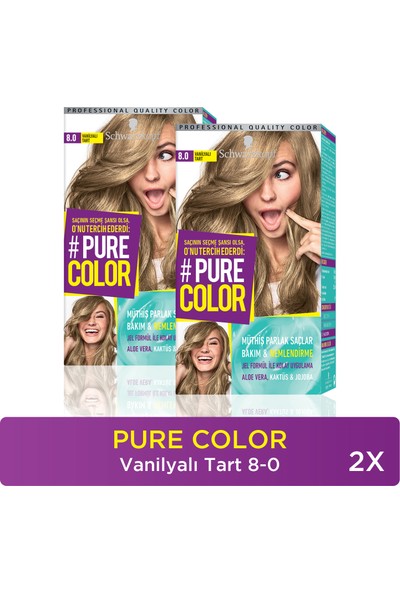 Pure Color Saç Boyası 8-0 Vanilyali Tart X 2 Adet