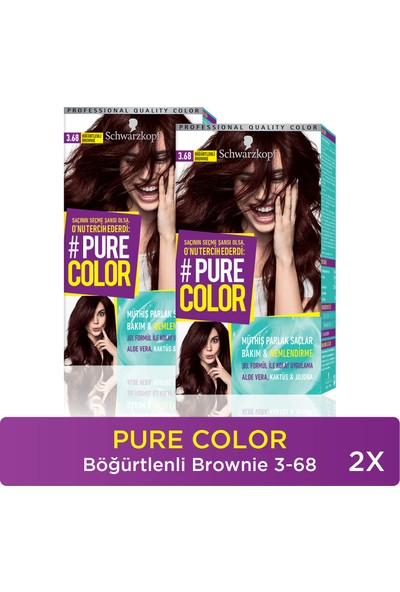 Pure Color Saç Boyası 3-68 Böğürtlenli Brownie X 2 Adet