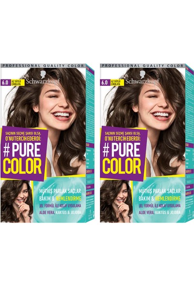 Pure Color Saç Boyası 6-0 Az Sütlü Çikolata X 2 Adet
